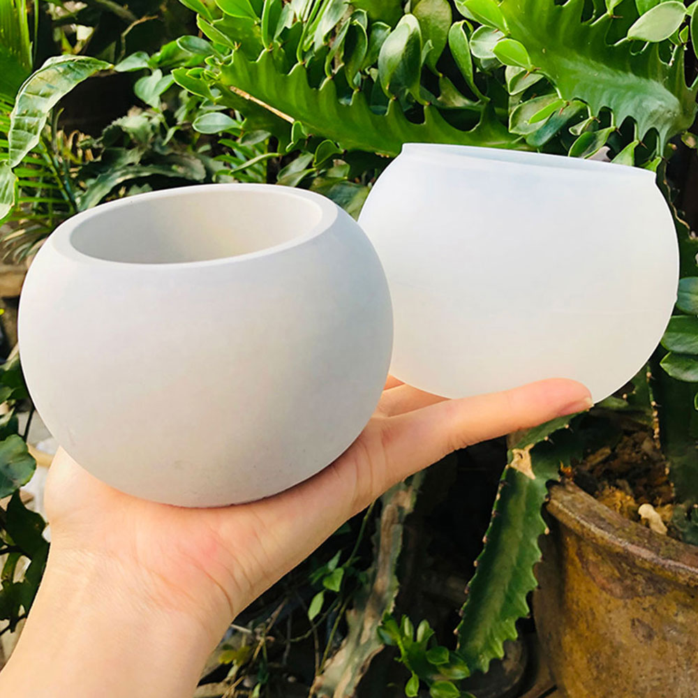 Potsticker Mold - Spherical Flowerpot Silicone Mold DIY Candle