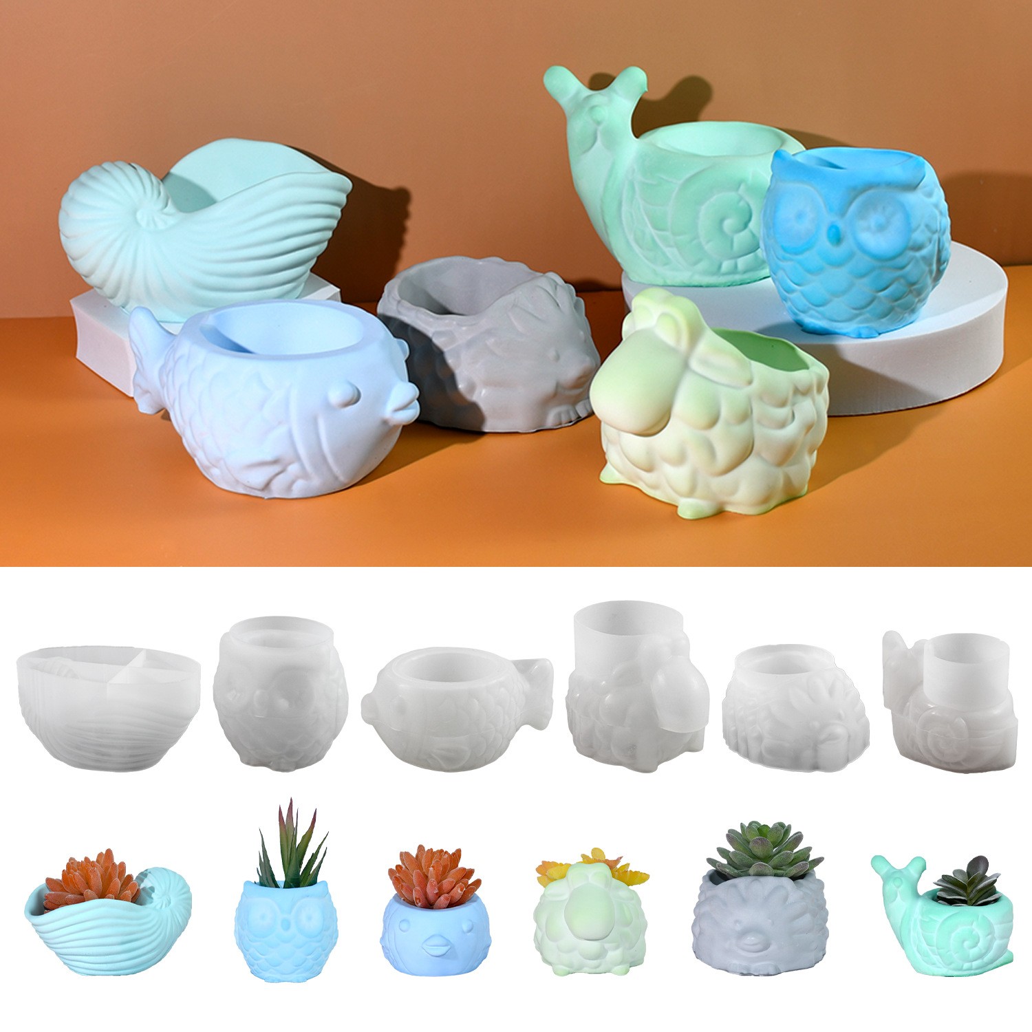 3D Animal Flower Pot Silicone  - Potsticker Mold review and price