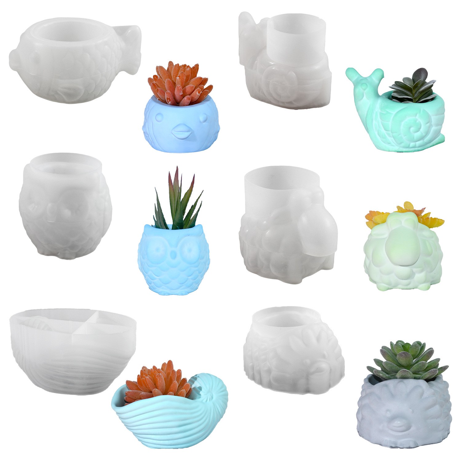 3D Animal Flower Pot Silicone  - Potsticker Mold review and price