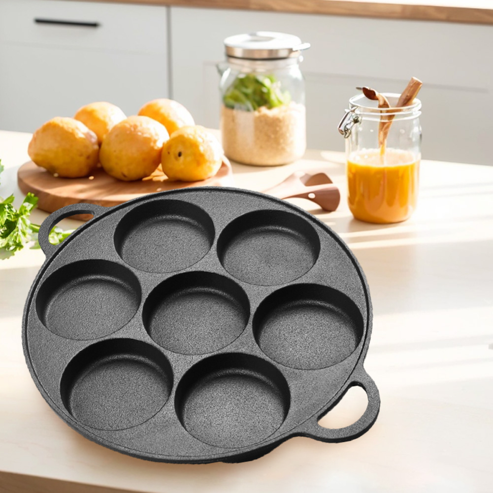 7 Hole Frying Pot Cast Iron No - Cast Iron Corn review and price