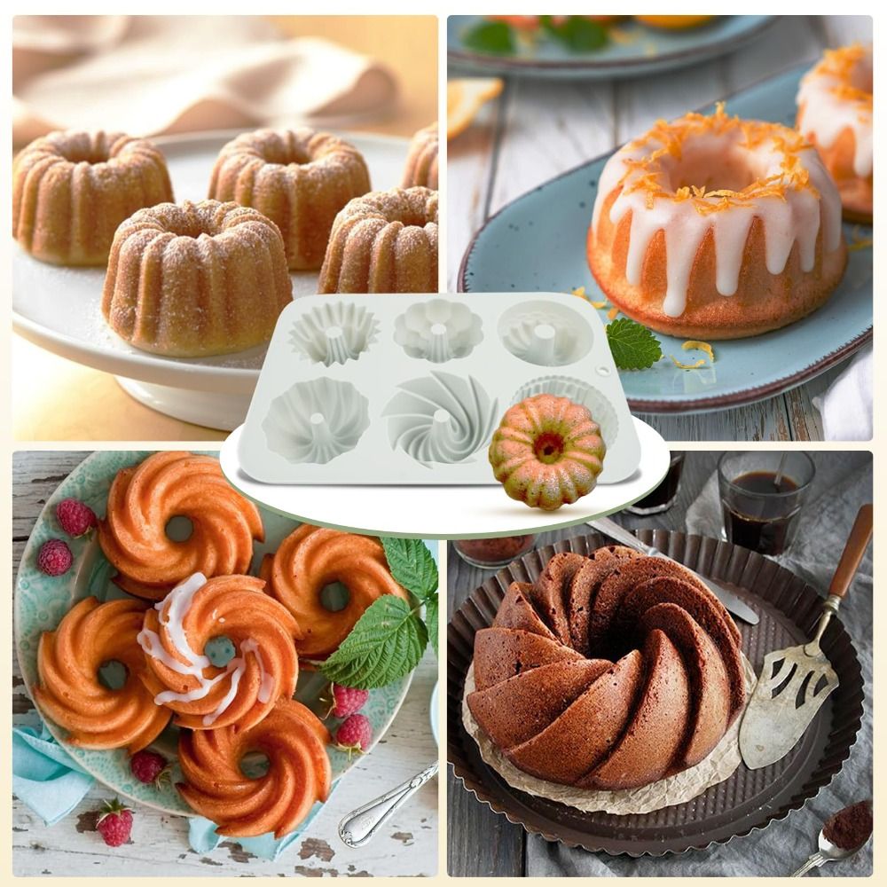 6-Cavity Mini Cake Pans Silico - Donut Mold Silicone review and price