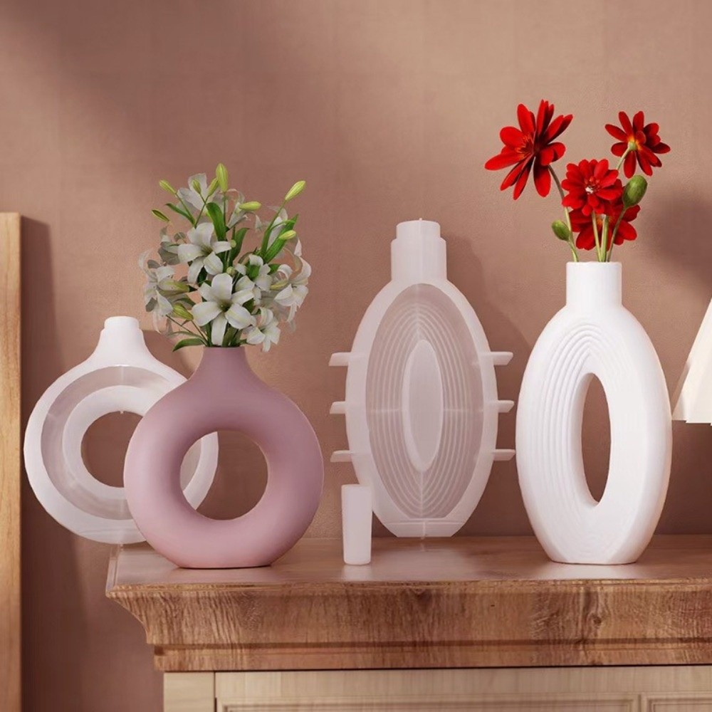 Oval Stripe Silicone Vase Mold - Potsticker Mold review and price