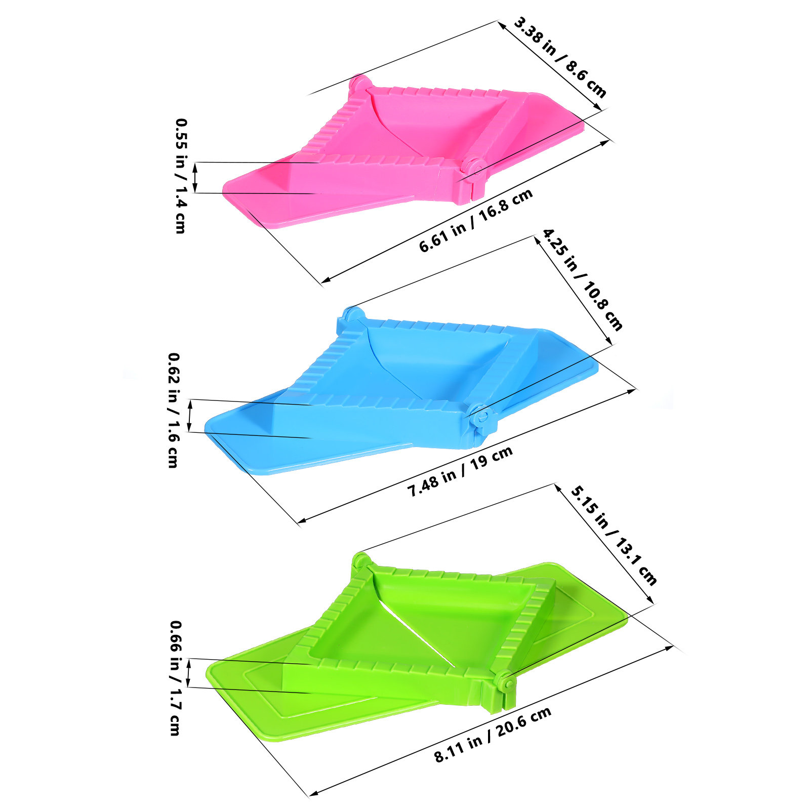3Pcs Dumpling Mold Square Plas - Dumpling Press Set review and price